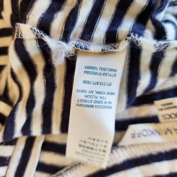 Rebecca Minkoff Linen Tank Top - Navy & White Striped - XXS - Picture 4 of 4
